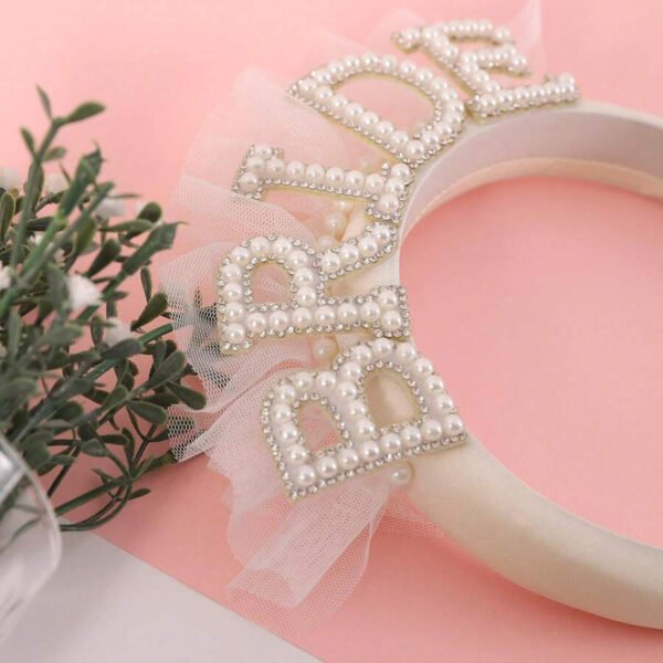 Diadema Bride Perlas + Tul - Imagen 2