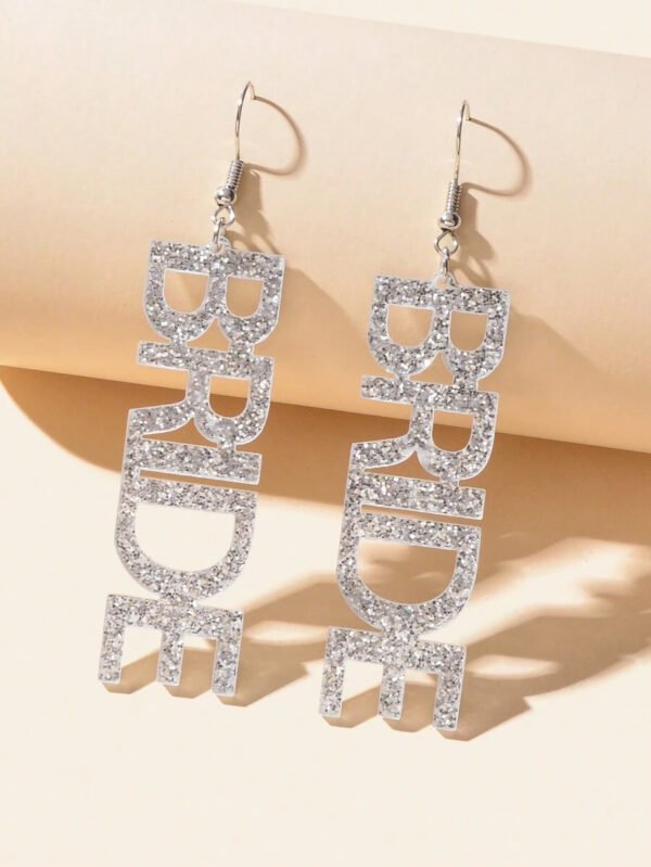 Aretes acrílico Glitter Bride