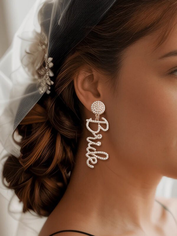 Aretes Bride perlas Blancas - Imagen 2