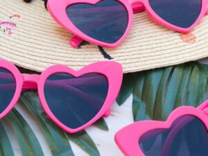 Lentes Fucsia de Corazón