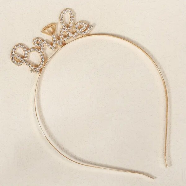 Diadema Bride dorada con Brillos  💍👰🏼‍♀️🤍