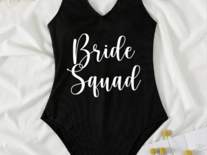 Traje de Baño Economico Negro "BrideSquad"
