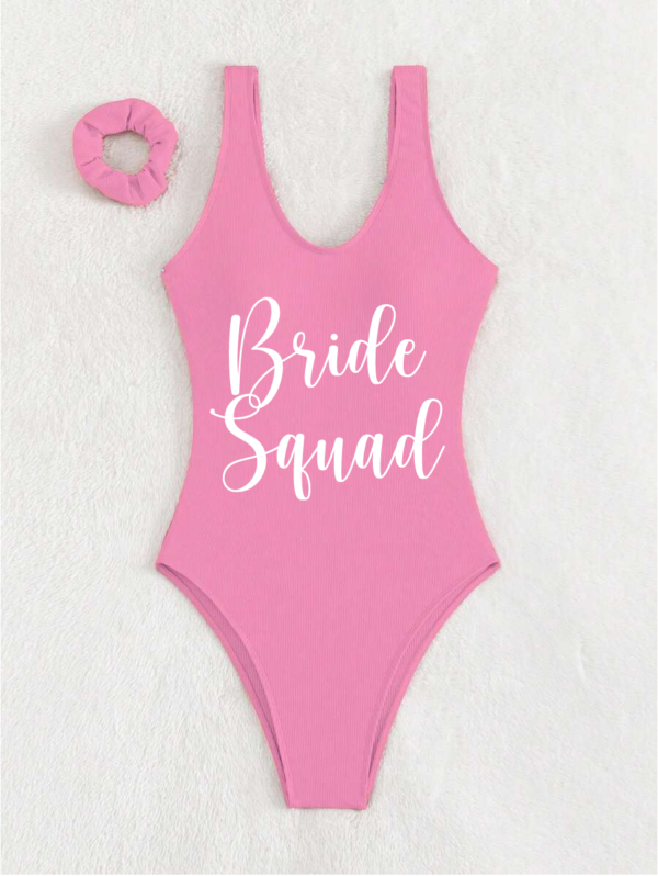 Traje de Baño Economico Rosado "BrideSquad"