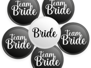 1 Broche Bride y 5 broches Negros TeamBride