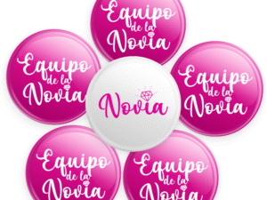 1 Broche para Novia & 5 Broches Equipo de la Novia 👰🏼♀️ 💍 🤍🩷