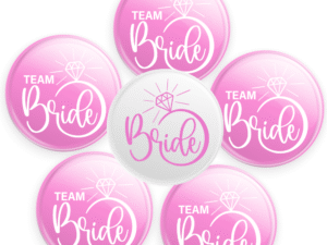 1 Broche BRIDE y 12 broches rosados TEAMBRIDE