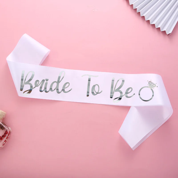 Cintas Bride To Be (Letra Plateada)