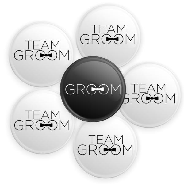 1 Broche Groom y 5 TeamGroom (corbatín)