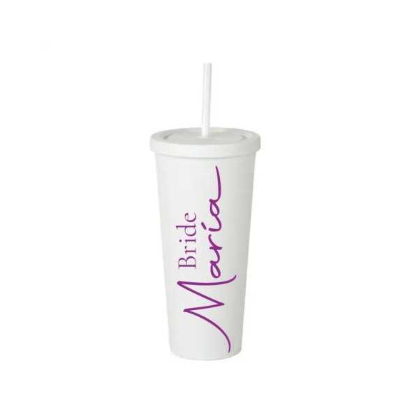 Vaso Skinny Blanco «Bride» 24oz