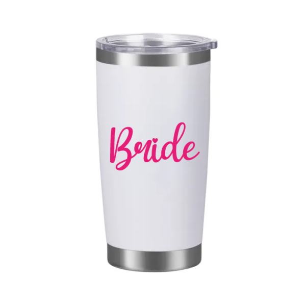 Vaso Tumbler Blanco «Bride» 20oz