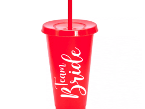 Vaso Plástico Rojo «Team Bride»