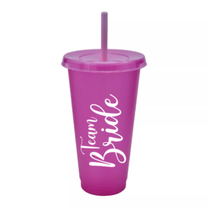 Vaso Plástico Violeta «Team Bride»