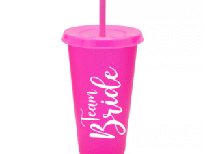 Vaso Plástico Fucsia «Team Bride»