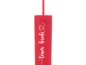 Botella Skinny Rojo «Team Bride» 16oz