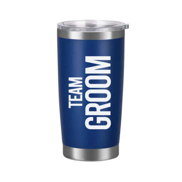 Vaso Tumbler Azul «Team Groom» 20oz