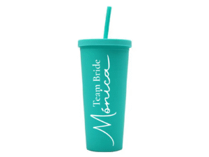 Vaso Skinny Aqua «Team Bride» 24oz