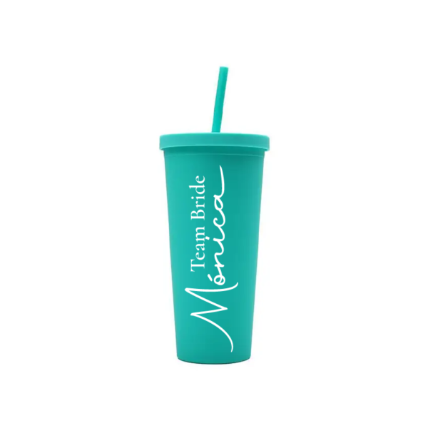 Vaso Skinny Aqua «Team Bride» 24oz
