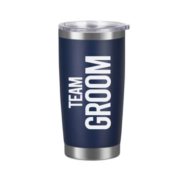 Vaso Tumbler Azul Navy «Team Groom» 20oz