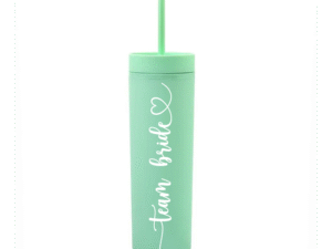 Botella Skinny Verde Claro «Team Bride» 16oz