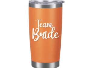 Vaso Tumbler Naranja «Team Bride» 20oz