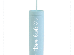 Botella Skinny Celeste «Team Bride» 16oz