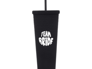 Vaso Texturizado Negro «Team Bride» 24oz