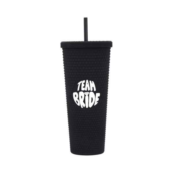 Vaso Texturizado Negro «Team Bride» 24oz