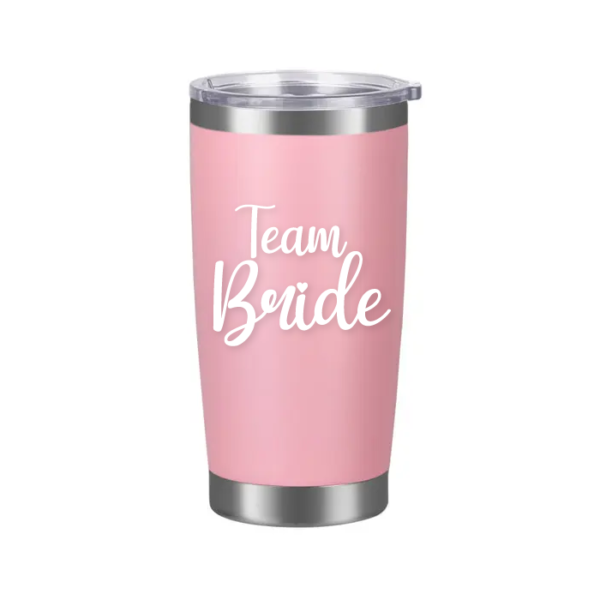 Vaso Tumbler Rosado «Team Bride» 20oz