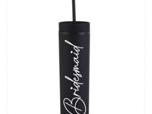 Botella Skinny Negro «Bridesmaid» 16oz