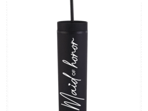 Botella Skinny Negro «Maid of Honor» 16oz