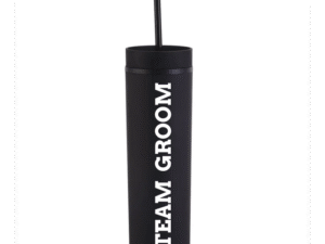 Botella Skinny Negro «Team Groom» 16oz