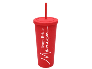 Vaso Skinny Rojo «Team Bride» 24oz