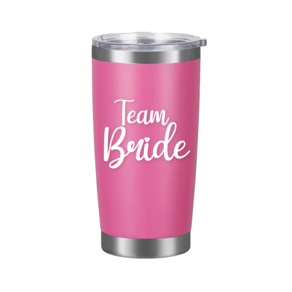 Vaso Tumbler Fucsia «Team Bride» 20oz