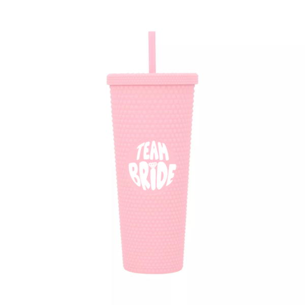 Vaso Texturizado Rosado «Team Bride» 24oz