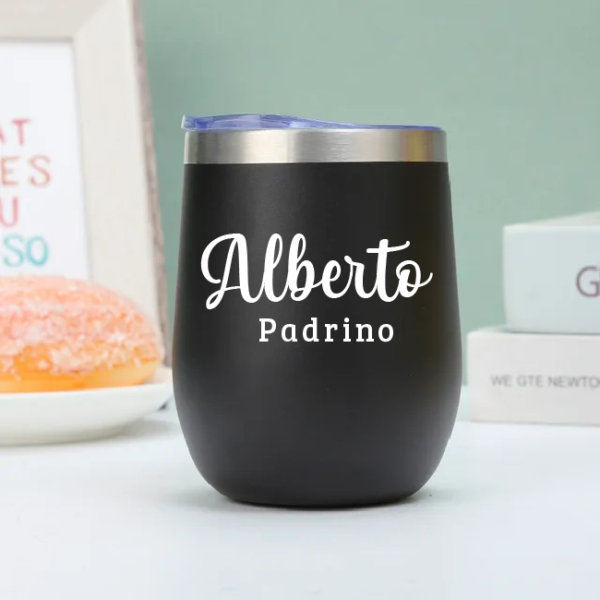 Vaso Térmico Coctelero Negro «Padrino» 12oz