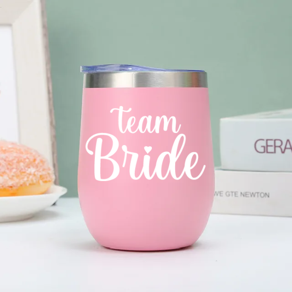 Vaso Térmico Coctelero Rosado «Team Bride»
