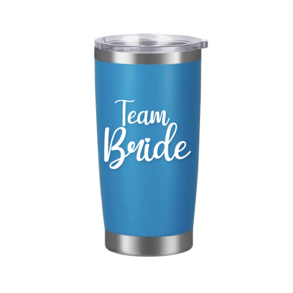 Vaso Tumbler Azul Claro «Team Bride» 20oz