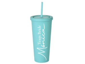 Vaso Skinny Turquesa «Team Bride» 24oz