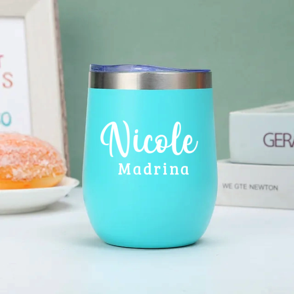 Vaso Térmico Coctelero Turquesa «Madrina» 12oz