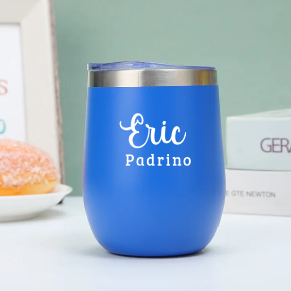 Vaso Térmico Coctelero Azul «Padrino» 12oz