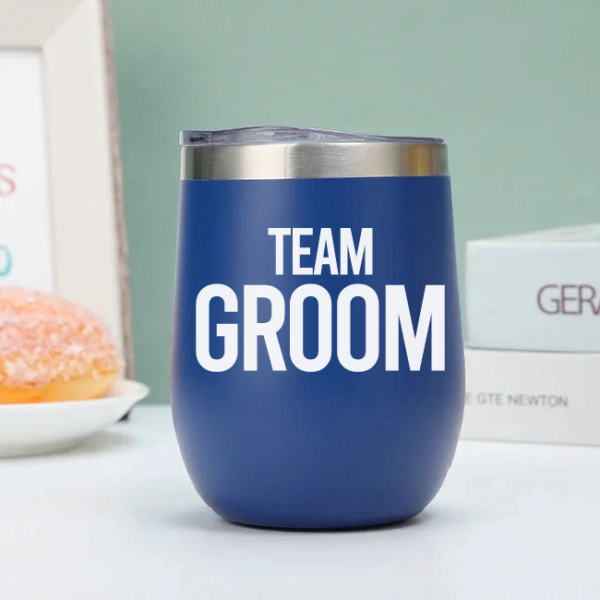 Vaso Térmico Coctelero Azul Navy «Tema Groom»