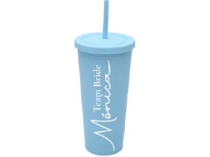Vaso Skinny Celeste «Team Bride» 24oz