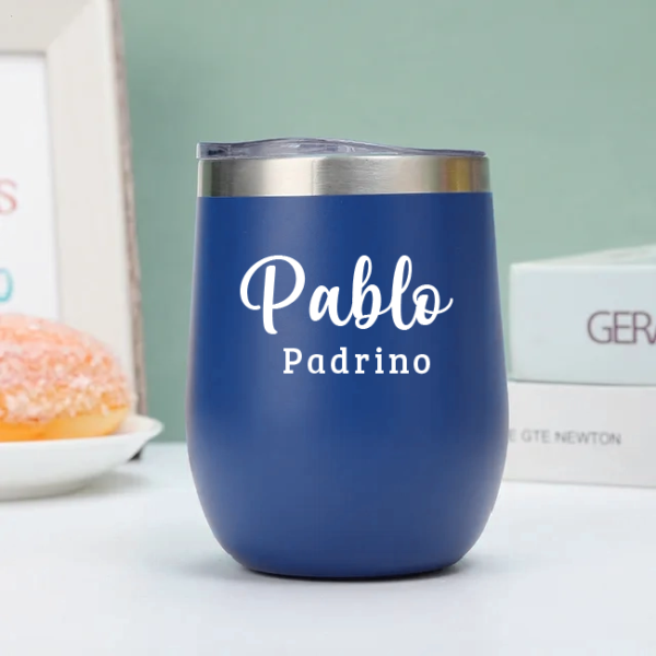 Vaso Térmico Coctelero Azul Navy «Padrino» 12oz