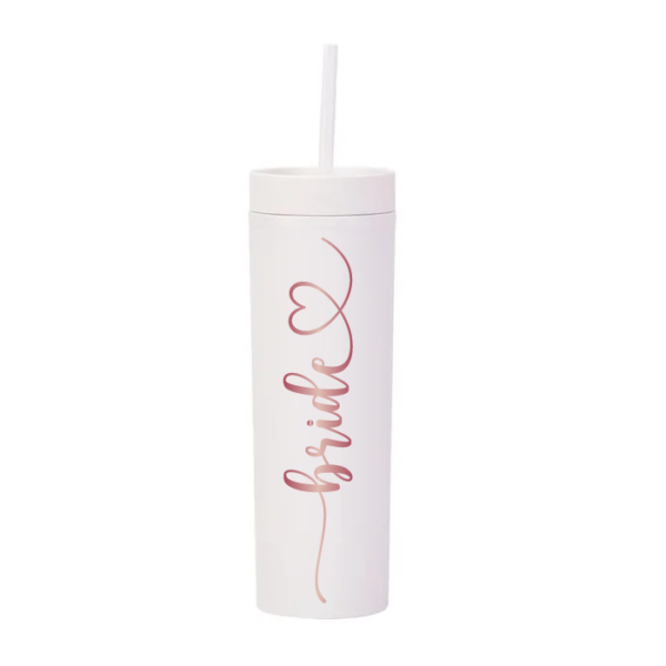 Botella Skinny Blanco «Bride» 16oz