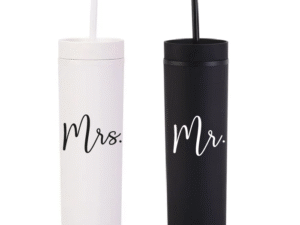 Botella Skinny Blanco «Mr. & Mrs. » DTF