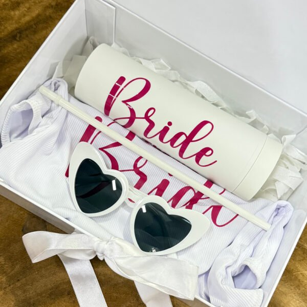 Combo #1: Bride Vaso Skinny + Lentes + Traje de Baño + Caja pasta dura personalizada