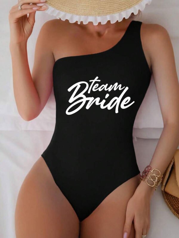 Traje de Baño Paz Negro «Team Bride»