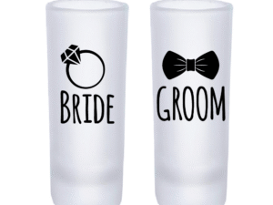 Shots de vidrio Bride & Groom 7079