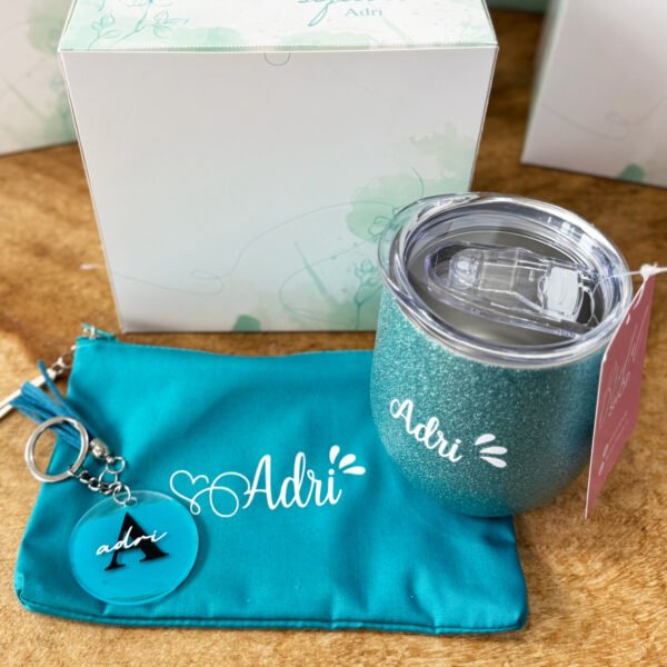 Team Bride Box: Vaso coctelero + cosmetiquera + llavero