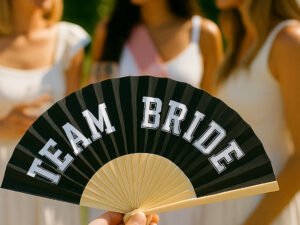 Abanico Madera Team Bride Negro